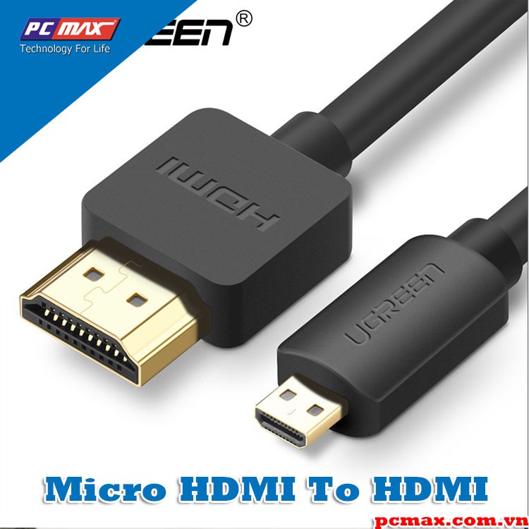 Cáp chuyển đổi Micro HDMI to HDMI Ugreen 1.5m 3m - Hàng Chính Hãng