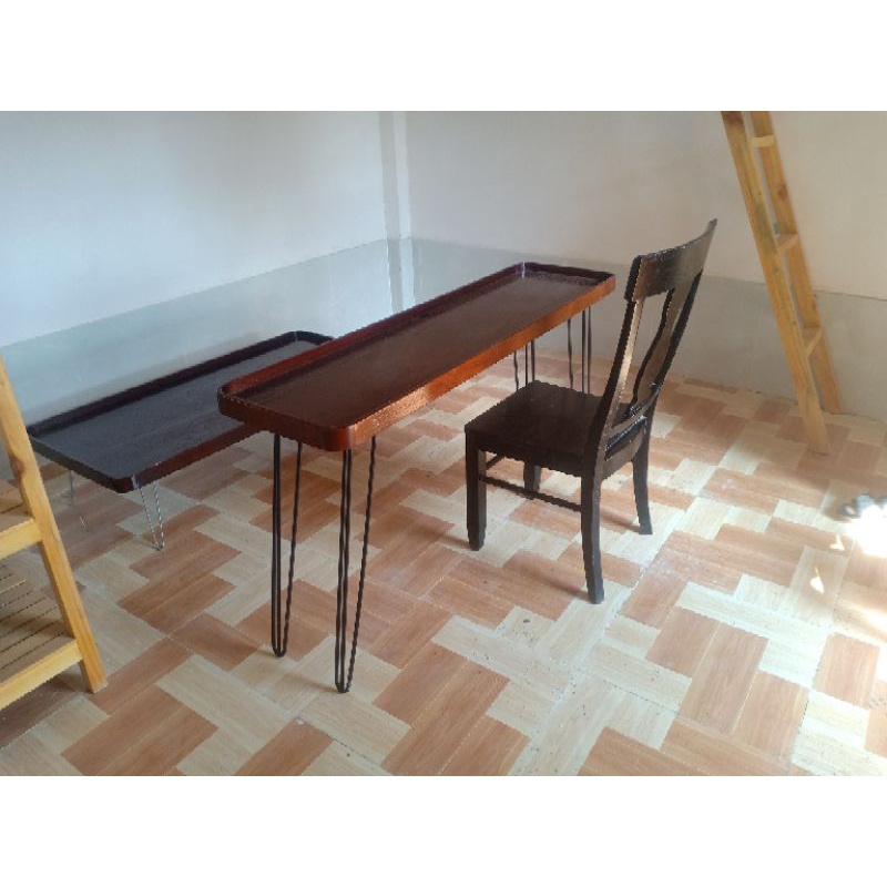 Mặt bàn gỗ chữ nhật có viền chống đổ 140cmx35cmx5cm