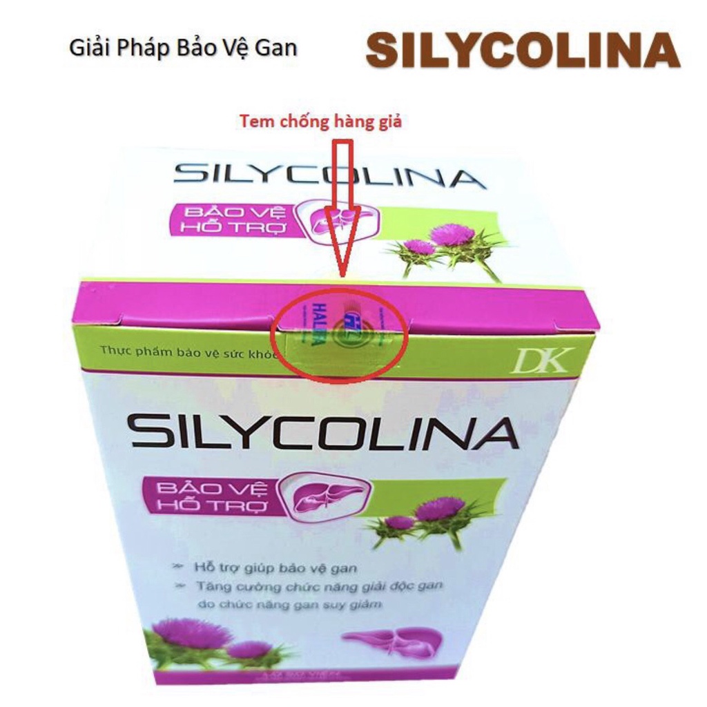 Viên Uống Bổ Gan Silycolina 24mg, cao kế sữa 80mg giúp mát gan, giải độc gan, hạ men gan - Hôp 50 Viên