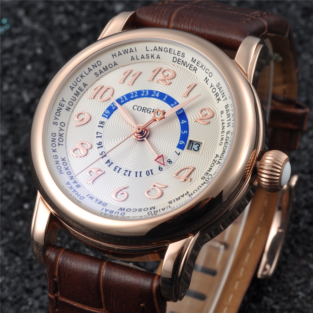 Đồng Hồ Cơ Nam Tự Động AUTOMATIC Chính Hãng CORGEUT Dây Da Cao Cấp Thời Trang Sang Trọng Đẹp Giá Rẻ