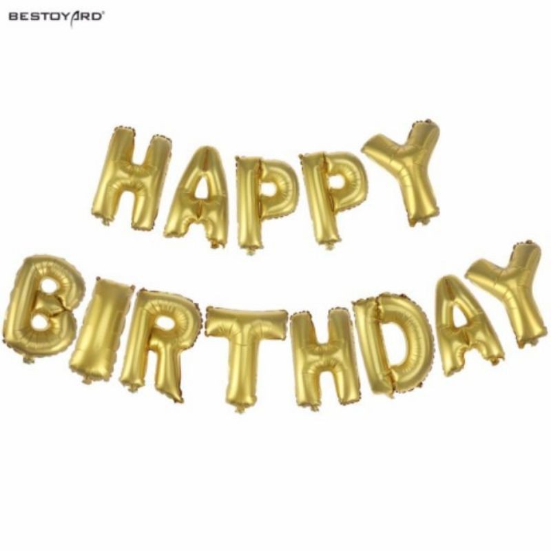 Hàng chất lượng Set bóng chữ Happy Birthday trang trí sinh nhật đẹp TA12