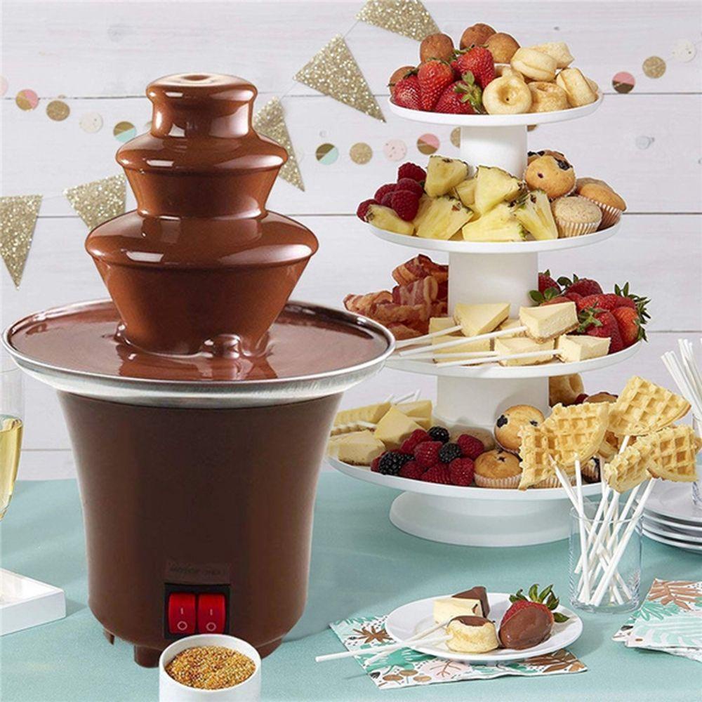 YIYU Đài Phun Sô Cô La Ba Tầng Dùng Cho Nấu Ăn