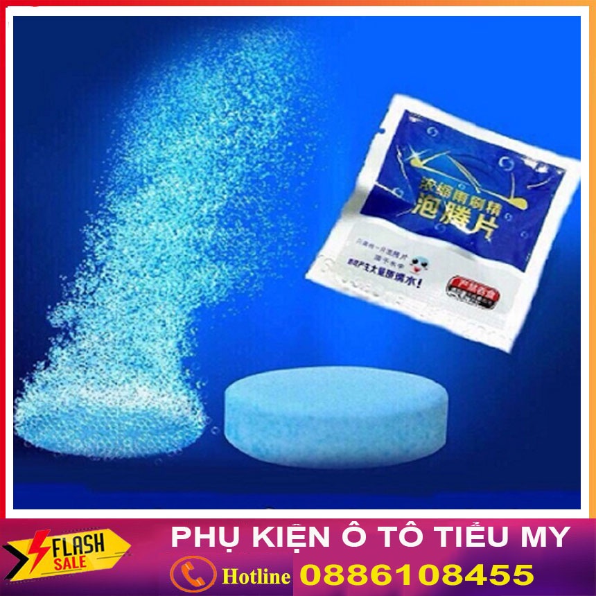 Combo 10 viên sủi rửa kính chuyên dụng cho xe ô tô 1 viên bằng 4 lít nước siêu tiết kiệm, hàng loại 1