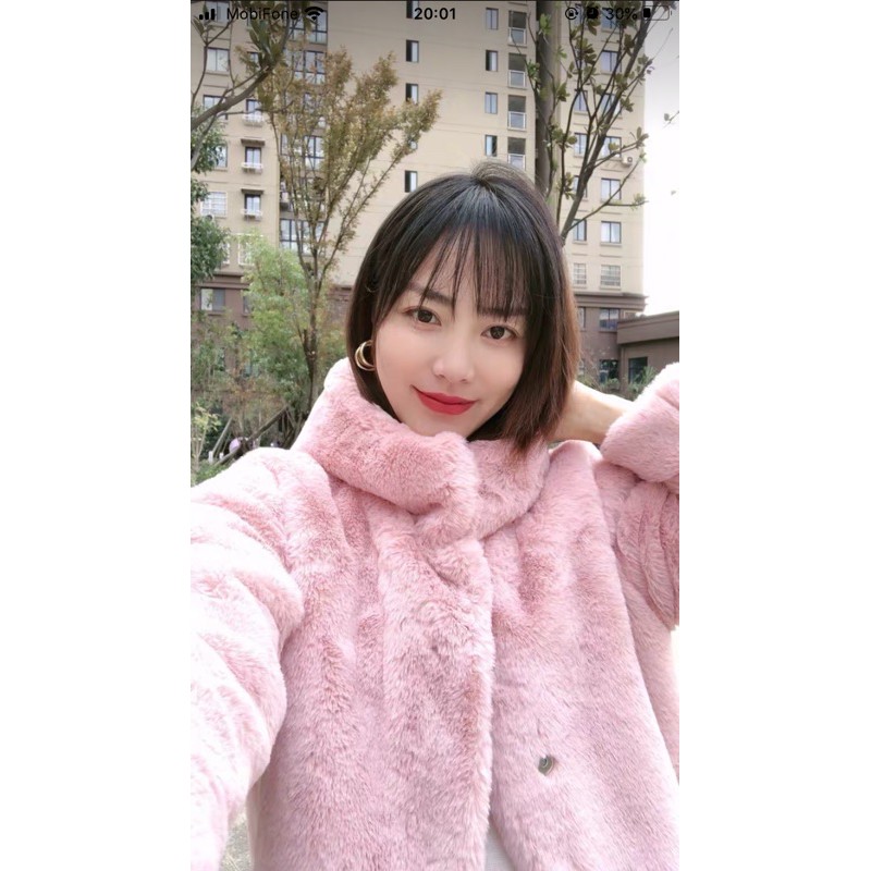 Áo lông thỏ form dài thu-đông QC cao cấp