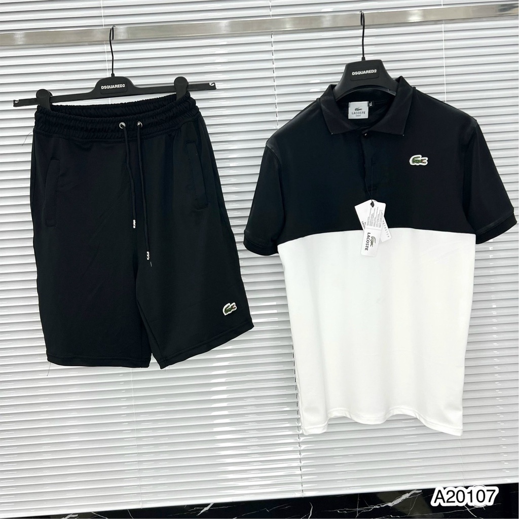 Bộ Thể Thao Nam Lacoste SPF . Đồ hộ Cộc Hè Nam Ls Chất Liệu Vải Cá Sấu Cotton Co Giãn Thấm Hút Mồ Hôi DT STORE MENWEAR