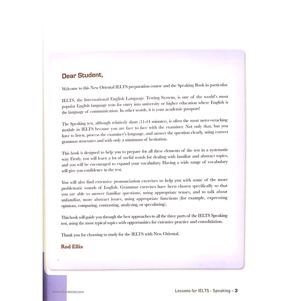 Sách Lessons For IELTS - Speaking