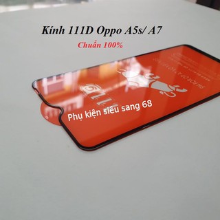 Siêu Kính cường lực 111D Oppo A5s/ A7 Full Màn Full Keo - Pk68