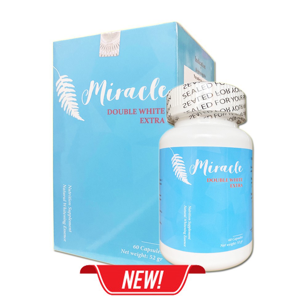 Combo 3 Hộp Viên Uống MIRACLE Double White Extra Trắng Da Chống Nắng Của Mỹ (Mẫu Mới) | BigBuy360 - bigbuy360.vn