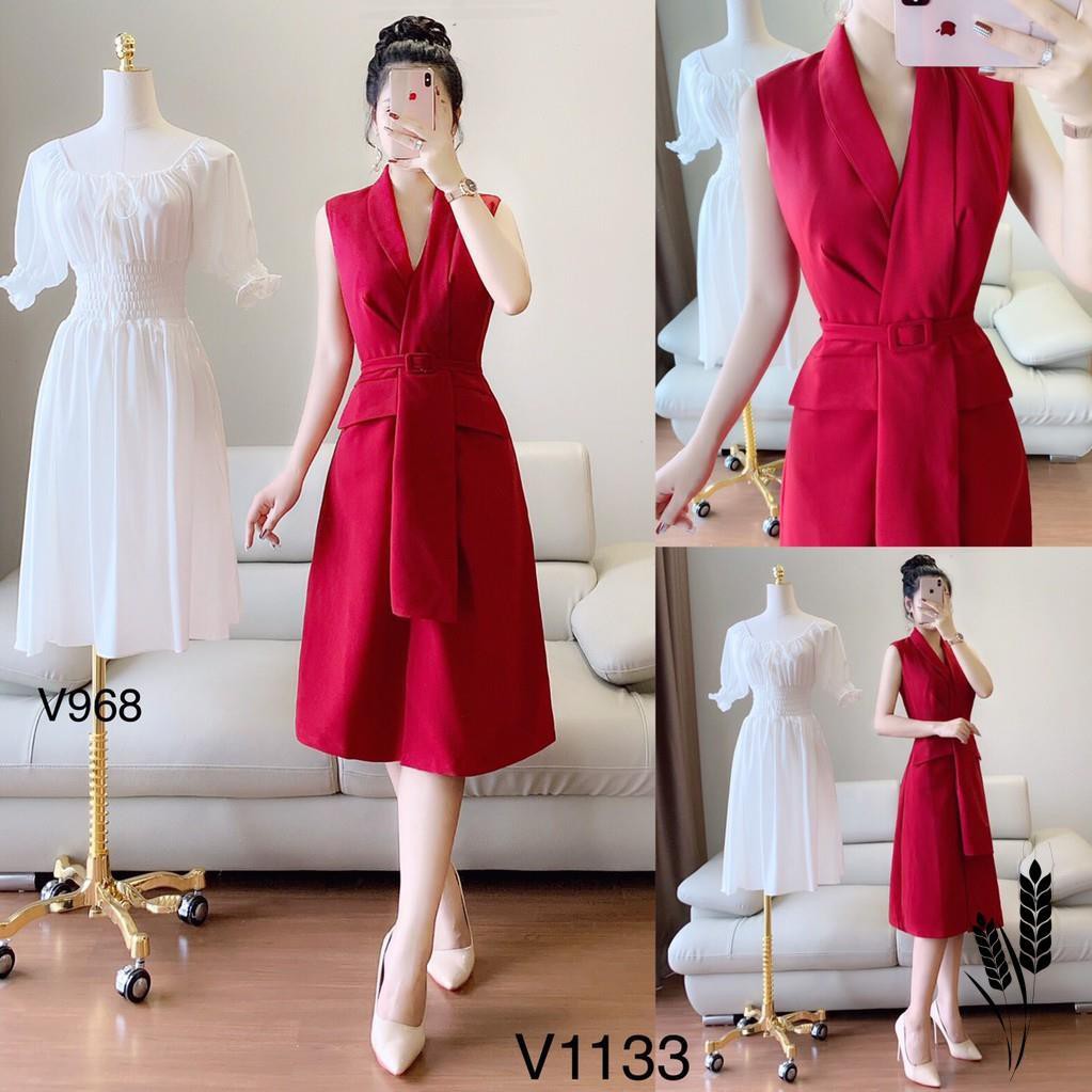 VÁY ĐỎ HÀNG THẾT KẾ V1133 - chatfashion.vn (Kèm ảnh thật trải sàn do shop tự chụp) - HÀNG THIẾT KẾ