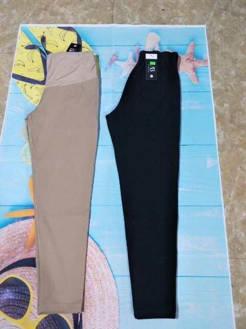 Quần bầu kaki dáng baggy có đáp bụng size S đến 2XL