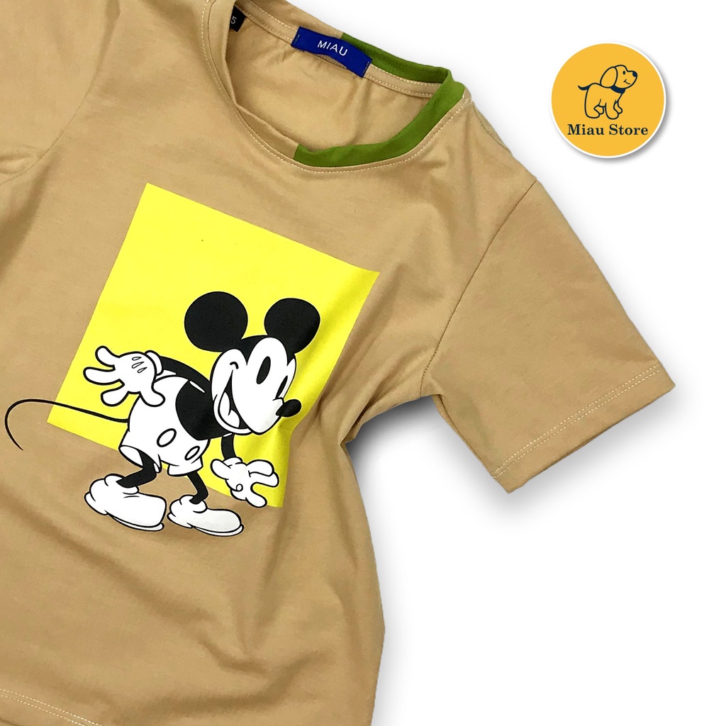 Quần Áo Trẻ Em, Áo Thun Bé Trai Cao Cấp In Hình Chuột Mickey, Thun Cotton 100% Cho Bé Từ 9Kg Đến 55Kg