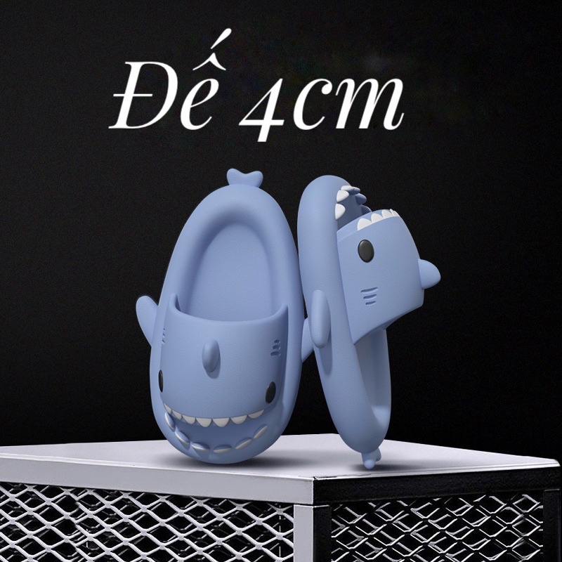 Dép Cá Mập nam nữ đế cao 4cm mềm mại êm ái đàn hồi tốt