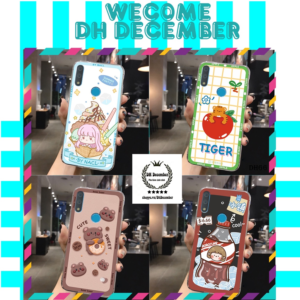 Ốp lưng dẻo Vsmart STAR 3 in hình 3D GẤU cute be@r, soda, happy day cực hot ,thời thượng