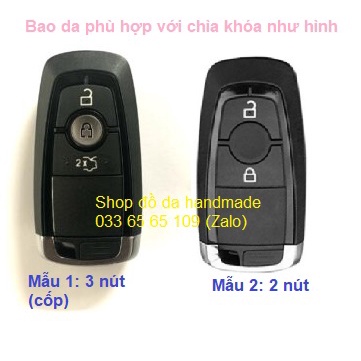 [Da bò 100%] Bao da chìa khoá Ford Ecosport, Everest, Ranger, Explorer, ford raptor 2019, 2020, 2021 kèm tặng móc khóa