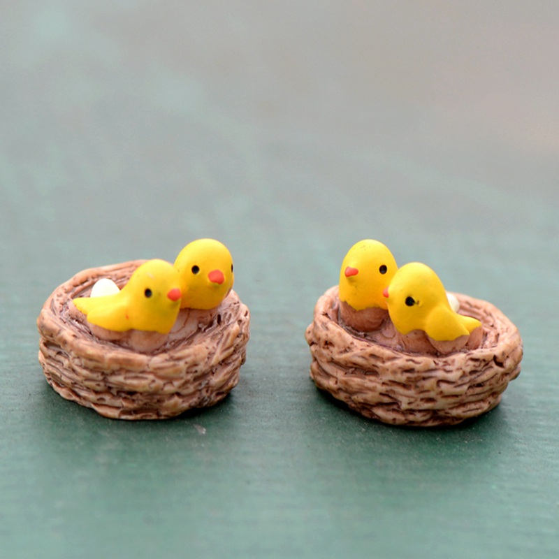 Set 2 chú chim mini trang trí sân vườn