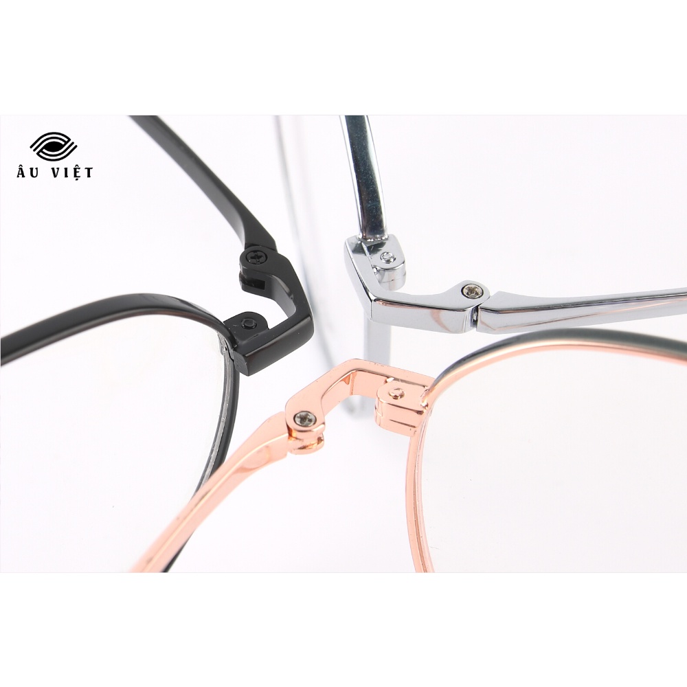 Gọng kính GL 7147 dáng tròn màu vàng/bạc/đen Full box