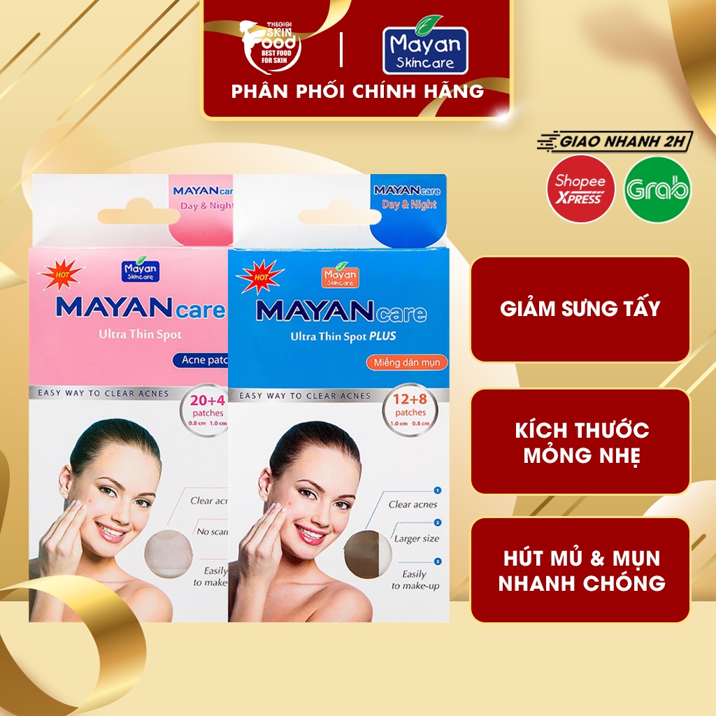 Miếng Dán Mụn Giúp Giảm Viêm, Giảm Sưng Tấy Mayan Ultra Thin Spot