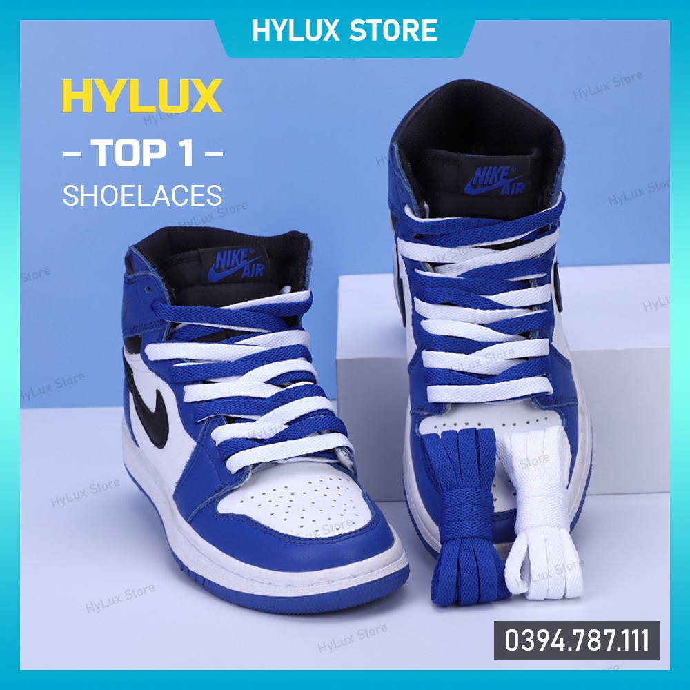 [30 màu-140cm] Dây giày dẹt Jordan 1, Air Force 1 cao cấp dài 140cm - Dây giày thể thao