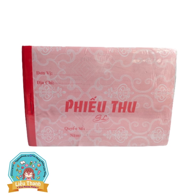 Phiếu thu 1 liên 100 tờ khổ 13cmx19cm