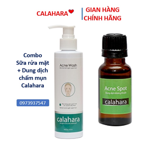 Combo bộ Calahara acne wash