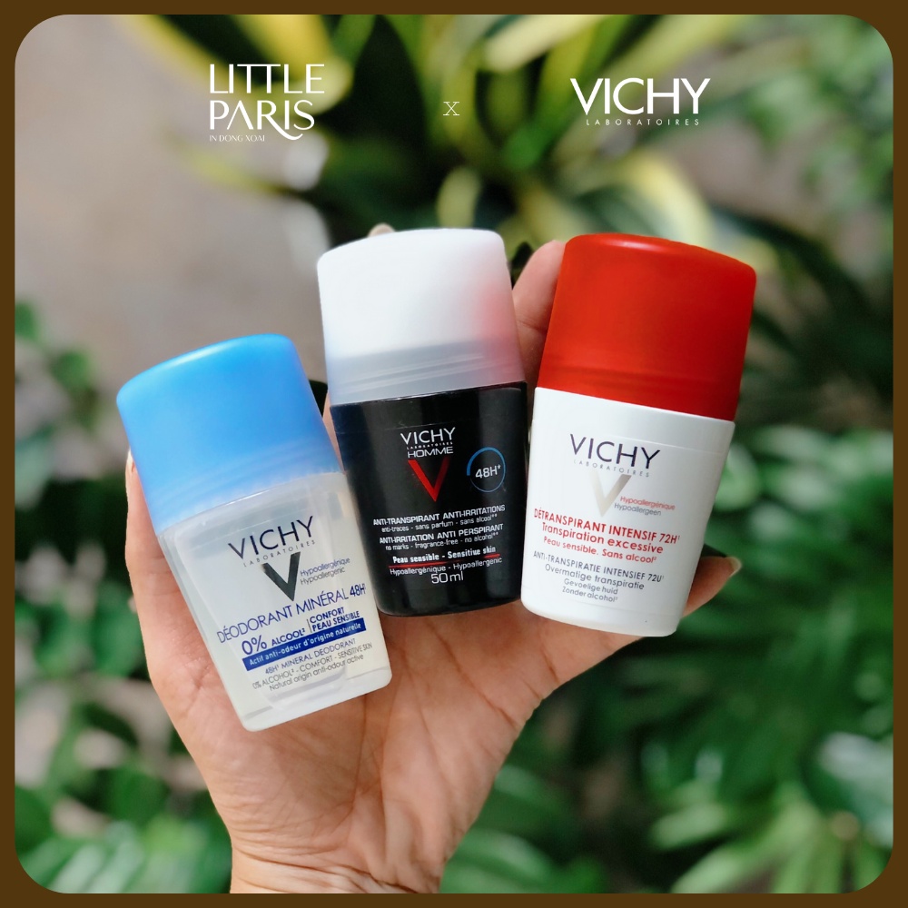 Lăn khử mùi Vichy Deodorant Kiểm Soát Mồ Hôi 50ml | Hàng nội địa Pháp