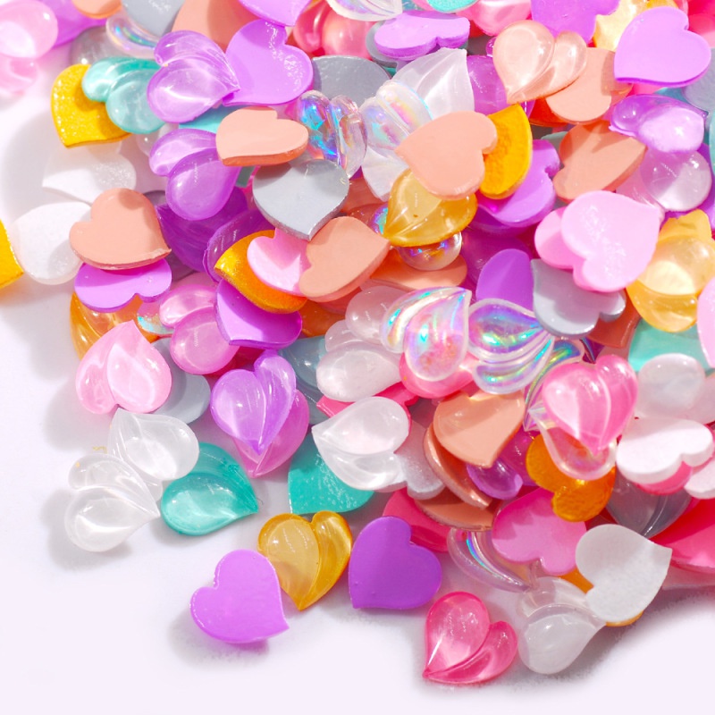 Bộ 20 Phụ Kiện Trang Trí Móng Tay Hình Trái Tim Xinh Xắn