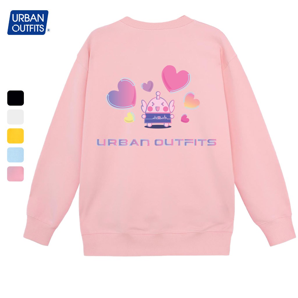 Áo Sweater Form Rộng Nữ Nam URBAN OUTFITS In Nhịp Tim BOT SWO23 Thun Cotton Nỉ 4 Chiều Local Brand