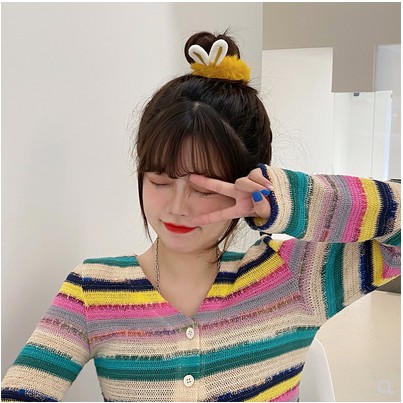 [Mã 151FASHIONSALE1 giảm 10K đơn 50K]Cột Tóc Lông Mềm Tai Thỏ