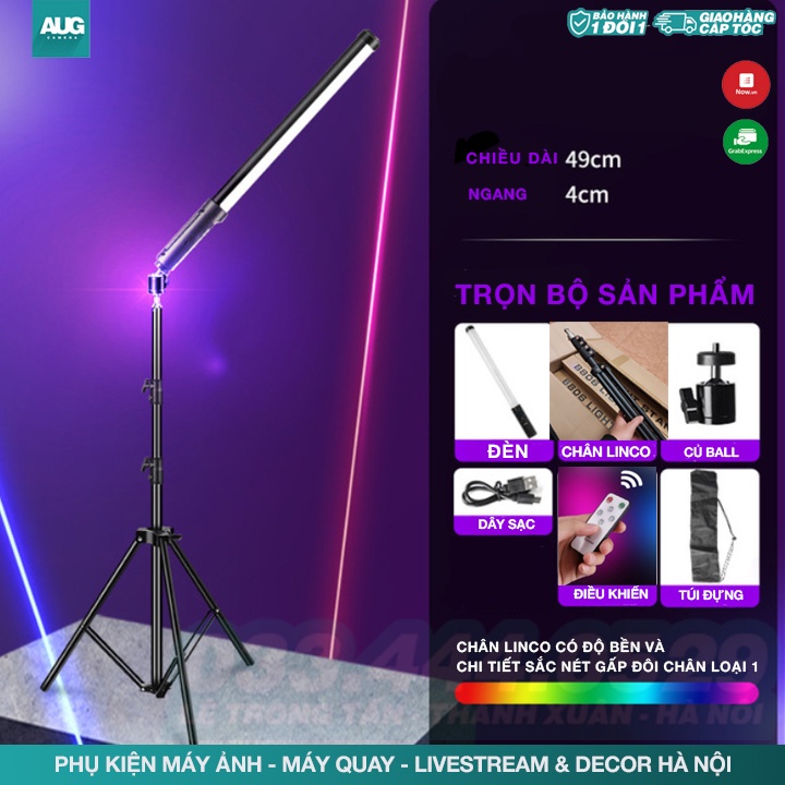 Led Light Stick RGB - Gậy Led 50cm chỉnh màu, độ K, Nháy đèn thông minh - AUG Camera &amp; Decor Hà nội