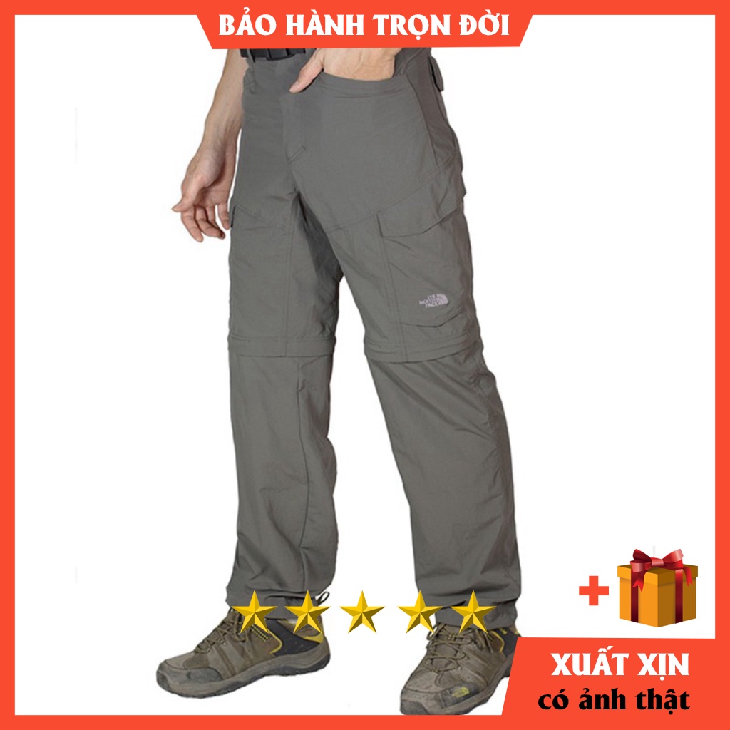 Quần túi hộp nam The North Face HÀNG XUẤT DƯQuần dài nam mau khô chuyên đi phượt dã ngoại- ống quần tháo rời được