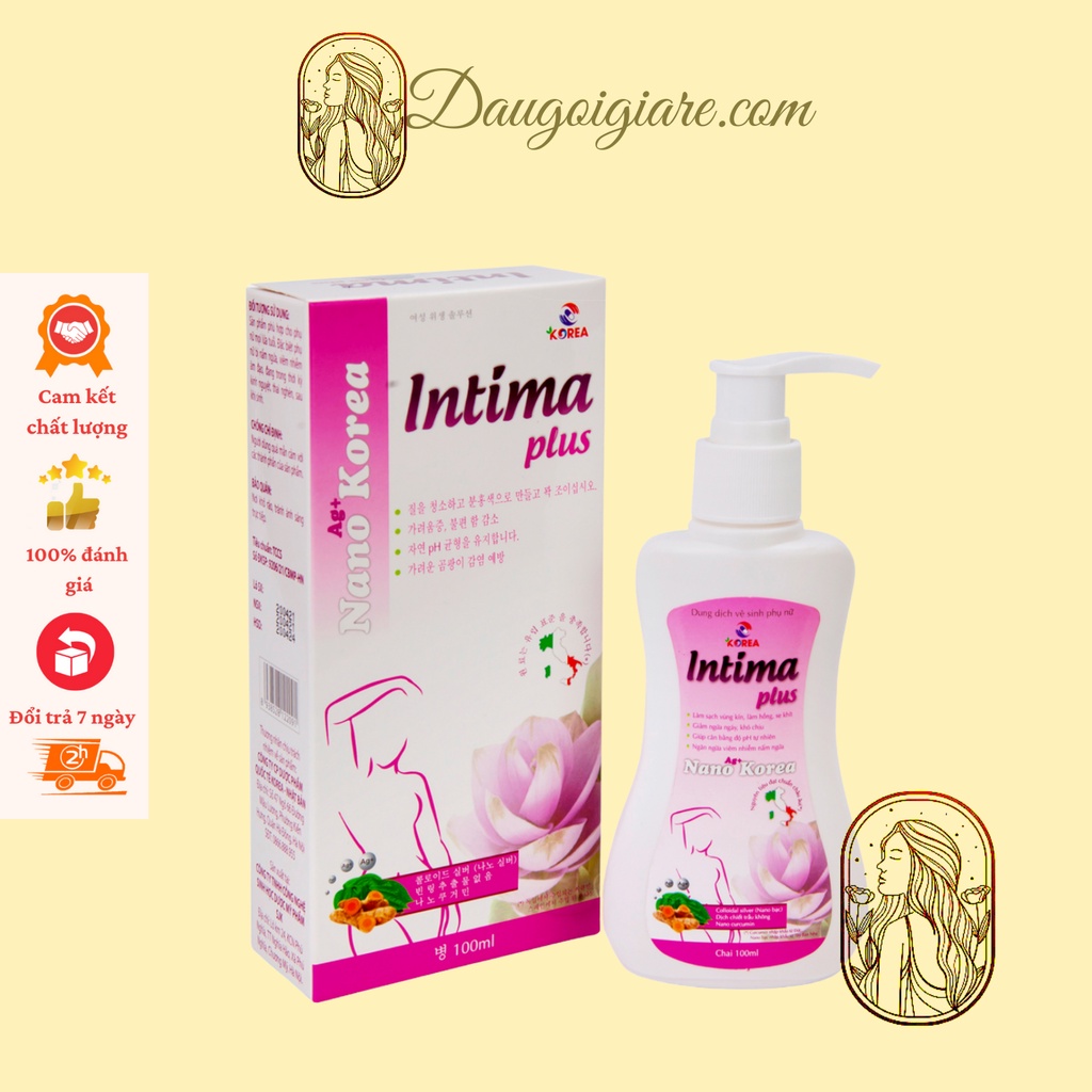 Dung Dịch Vệ Sinh Phụ Nữ Intima Plus 150ml Dạng Gel , nước rửa phụ khoa se khít vùng kín kháng khuẩn khử mùi hôi