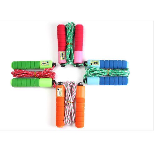 Dây nhảy dây tập thể dục 2m3 tay xốp êm có đồng hồ