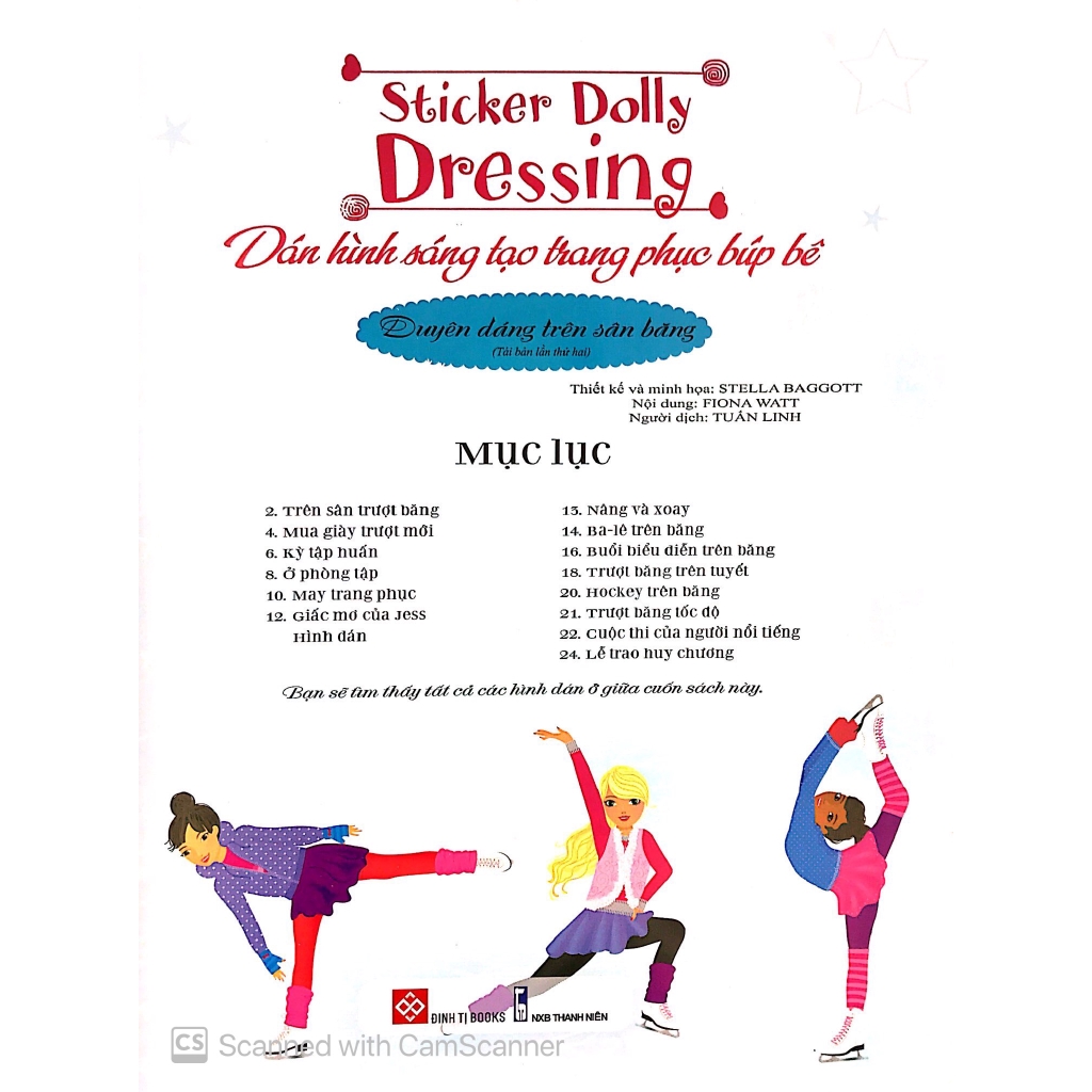 Sách - Sticker Dolly Dressing - Dán Hình Sáng Tạo Trang Phục Búp Bê - Duyên Dáng Trên Sân Băng