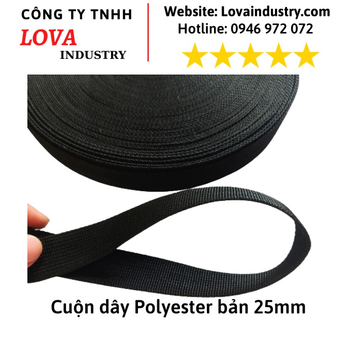 Dây đai vải PP bản 25mm Giá rẻ Cuộn mét 20 mét 30 mét 50 mét