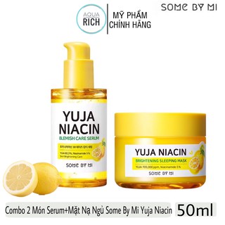 Combo 2 Món Serum + Mặt Nạ Ngủ Some By Mi Yuja Niacin