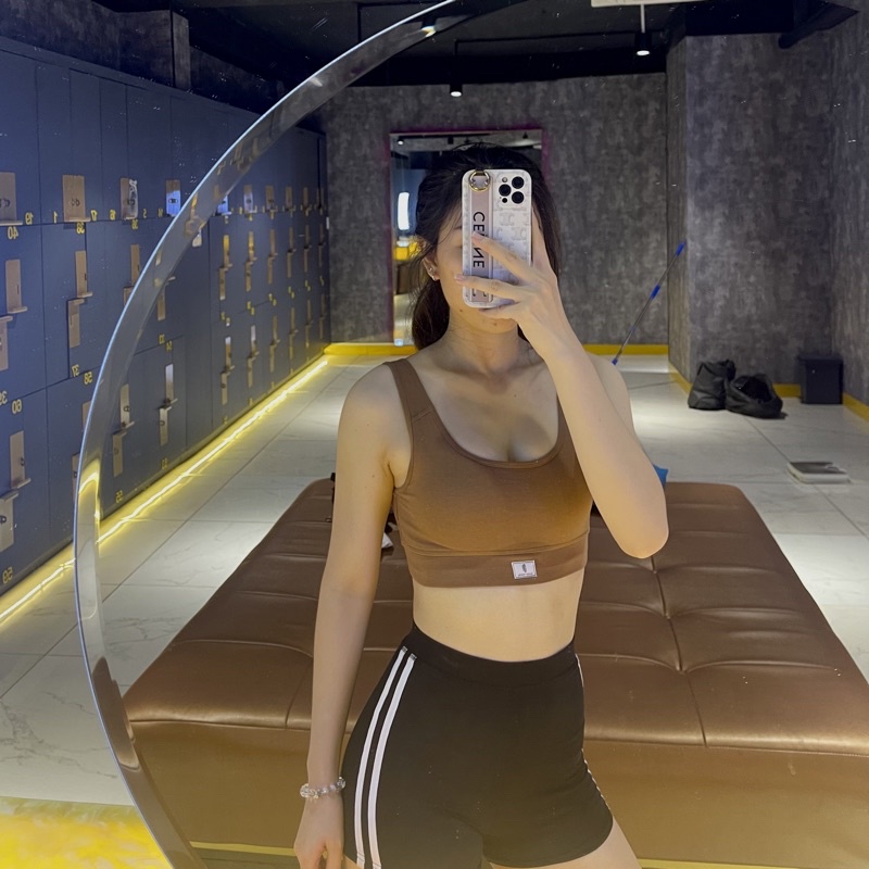 Áo bra gym nữ chuyên dụng cao cấp tập thể thao kiểu dáng basic, sẵn mút nâng ngực, đi tập, yoga,aerobic, nhảy dance