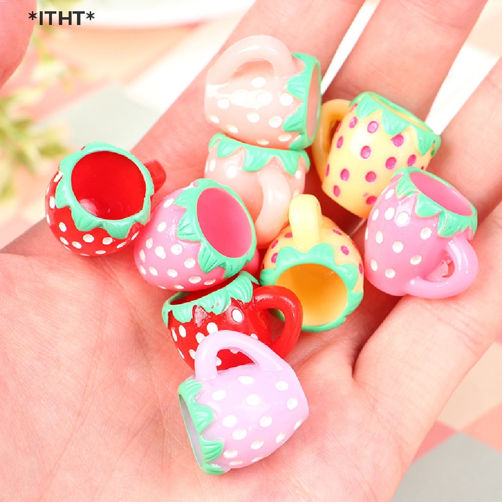 Bộ 2 Ly Nước Mini Bằng Nhựa Resin Tỷ Lệ 1: 12 Dùng Trang Trí Nhà Búp Bê