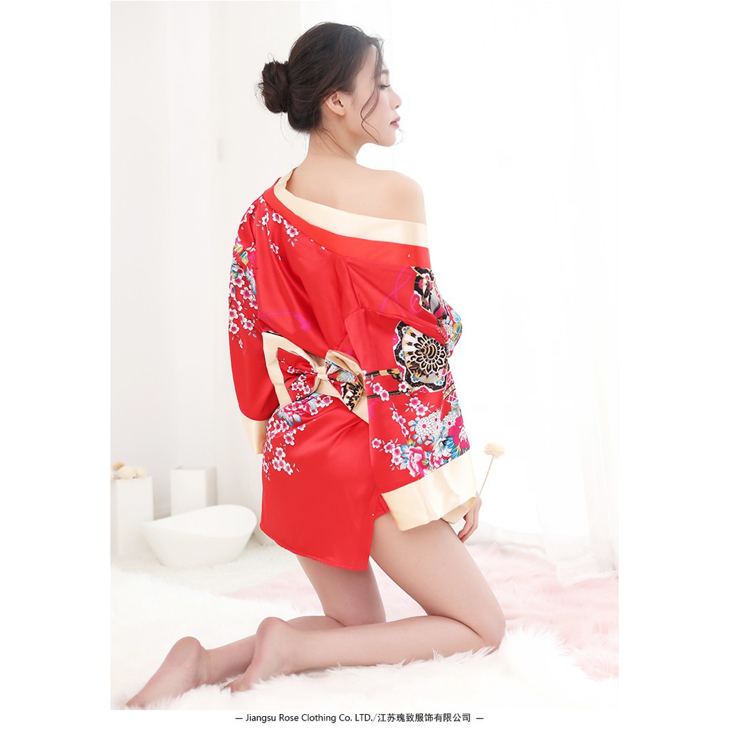 COSPLAY SEXY DESIGN KIMINO NHẬT BẢN 2 MÀU ĐỎ/ĐEN GỢI CẢM (VÁY NGỦ) | BigBuy360 - bigbuy360.vn