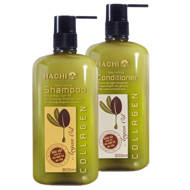 [ ComBo ] Dầu gội  argan  HACHI - 800ml [1gội+1xã ] Phục hồi tóc khô và hư tổn