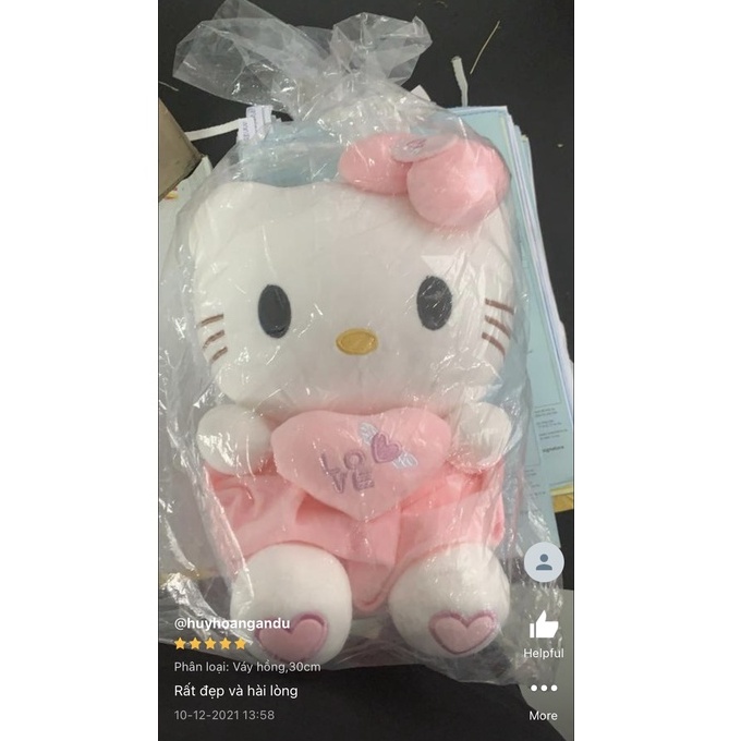 Gấu bông mèo Hello Kitty váy hồng kích thước 30-40-55cm NEOCI