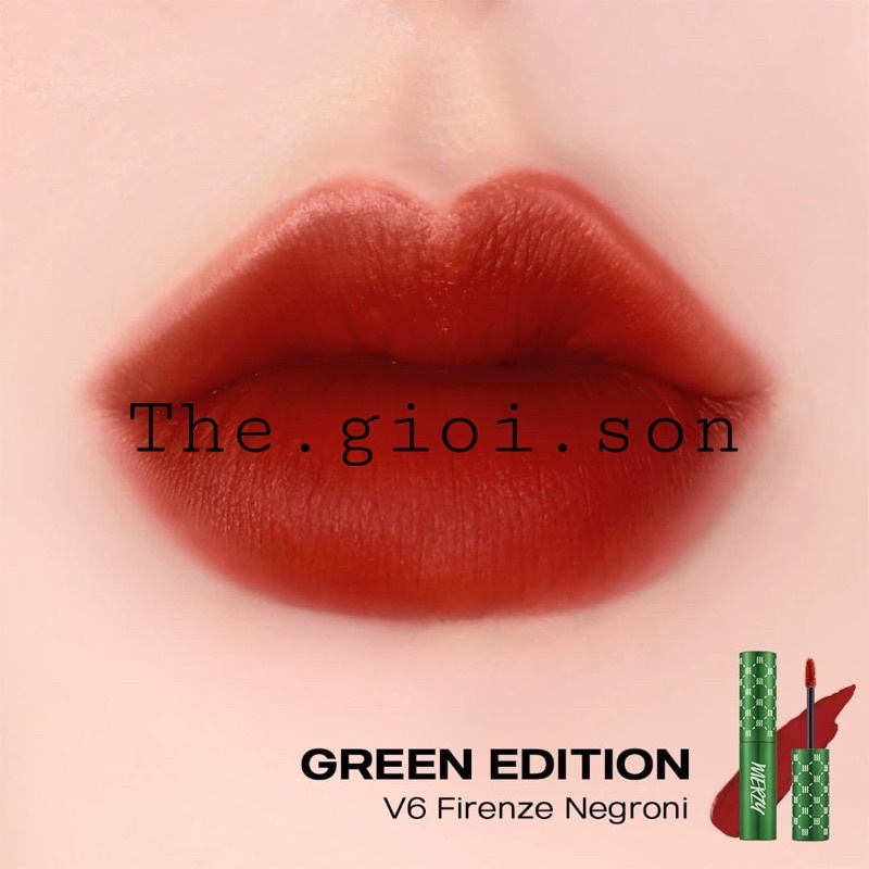 Son kem lì Merzy The First Velvet tint V6 Green