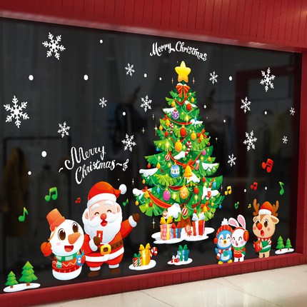 decal dán tường và dán kính noel 03