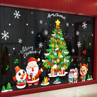 decal dán tường và dán kính noel 03