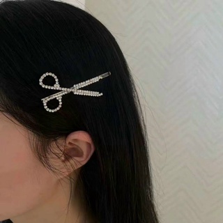 Set 3 chiếc cặp tóc hình chiếc kéo đính cườm