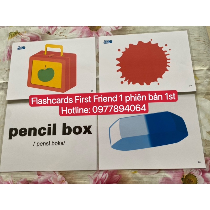 Flashcard  First Friends  1-2 phiên bản 1st kích thước A5 ép plastics bền đẹp