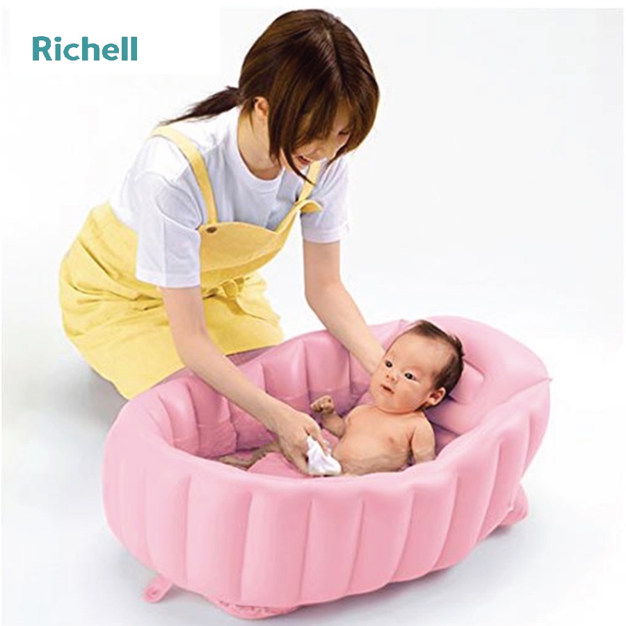 Chậu tắm phao Richell (Hồng)