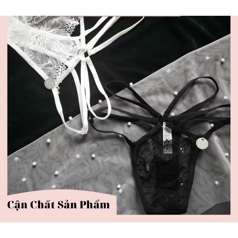 Quần Lót Lọt Khe Ren Nữ Siêu Sexy Phối Dây 2 Dây Cách Điệu Chất Ren Mềm Mịn Thoải Mái Khi Mặc Quyến Rũ-C509