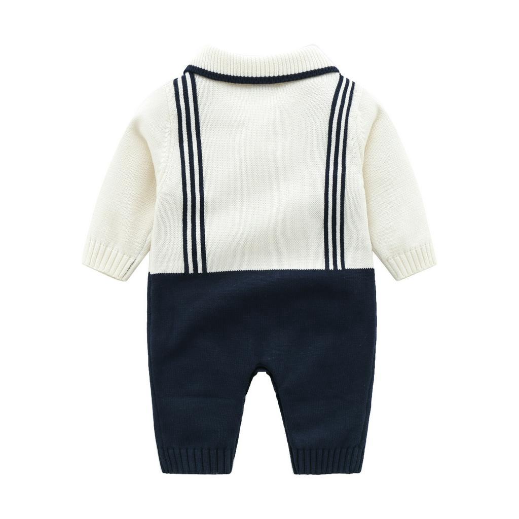 Bộ áo liền quần dệt kim tay dài thời trang mùa thu 2020 dành cho bé