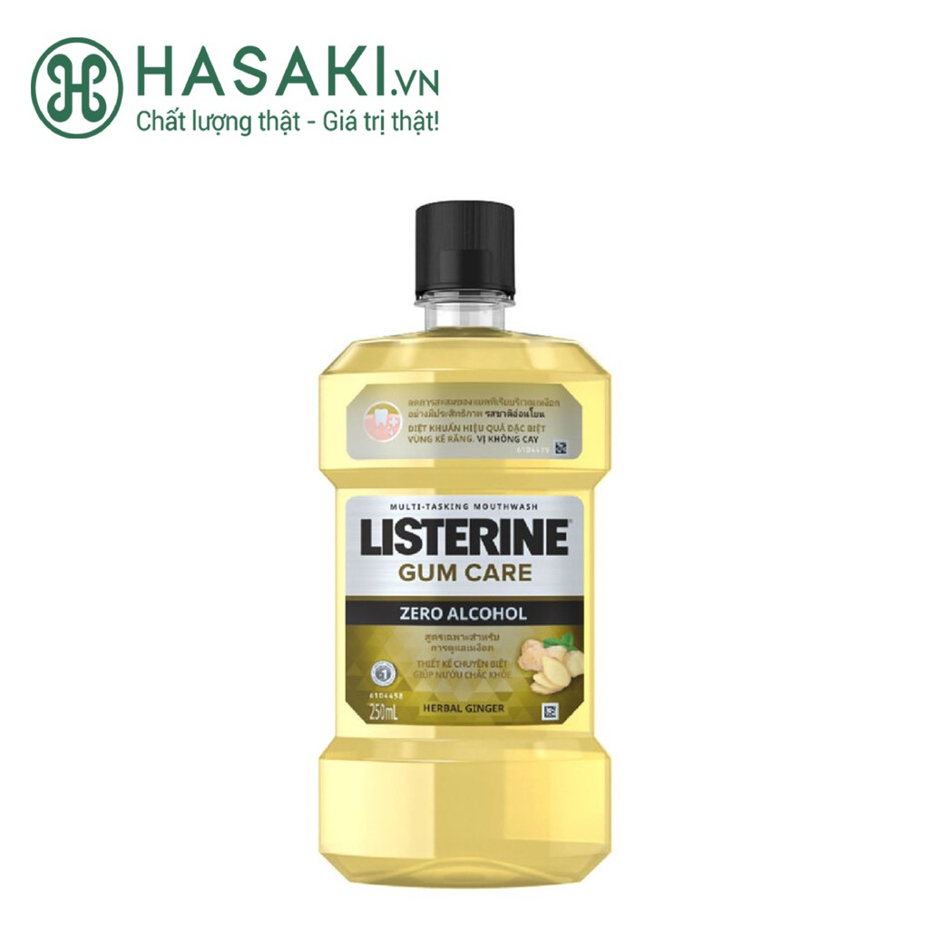 Nước Súc Miệng Listerine Giúp Nướu Chắc Khỏe Không Cay Gum Care Zero Alcohol Mouthwash 250ml