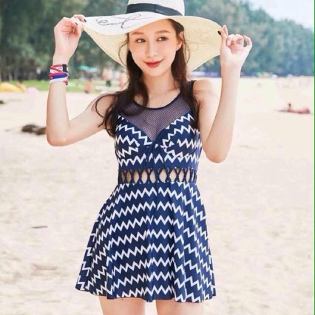 NHẬP MÃ WAJULY giảm thêm 10% Áo tắm dáng váy kín đáo chất thun lạnh cao cấp